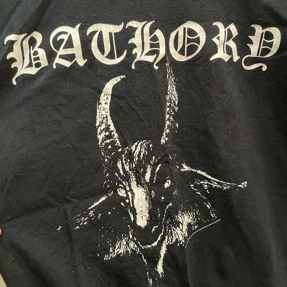 Bathory men’s size large shirt. Black metal